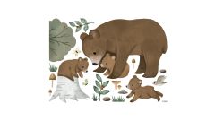 Wandsticker - Bärenfamilie