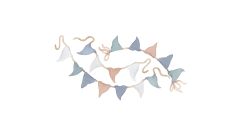 Wandsticker - Wimpelgirlanden (Blau)