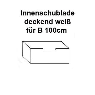 Schublade deckend weiß für 100cm Endlosschrank
