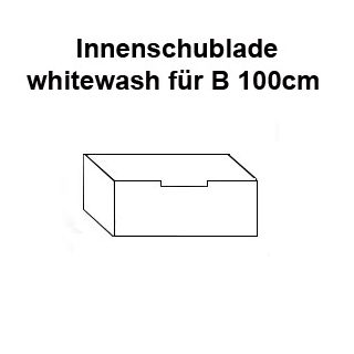 Schublade whitewash für 100cm Endlosschrank