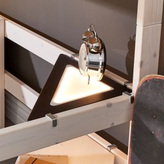 Eckablage mit LED Licht, schwarz (zum Einhängen an Lifetime-Betten) 