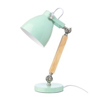 Retro Schreibtischlampe 8156, Holz/ Metall mint