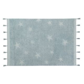 Teppich Hippy Stars Aqua Blue, 120 x 175 cm
