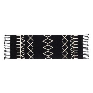 Black & White Teppichläufer Bereber Black small, 80 x 230 cm