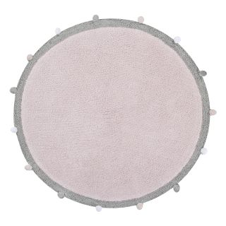 Waschbarer Teppich Bubbly Soft Pink, (Ø 120cm) 