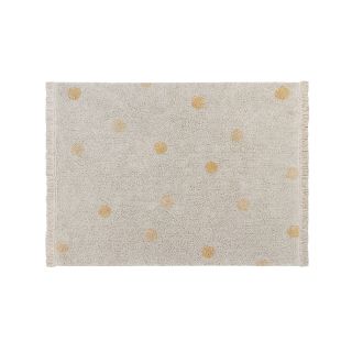 Hippy Dots Natural Honey (Teppich Punkte Gelb)