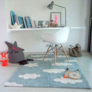 Waschbarer Teppich Clouds Vintage Blue 120 x 160 cm 