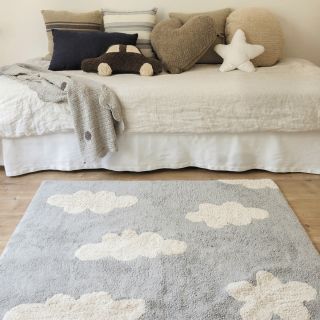 Waschbarer Teppich Clouds grey 120 x 160 cm 