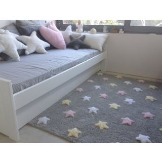 Teppich Tricolor Stars Grey-Pink
