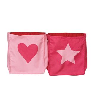 2 Betttaschen Heart Star