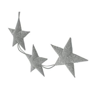 Dekoration kleine Sterne - Grey Knit (bedruckt)