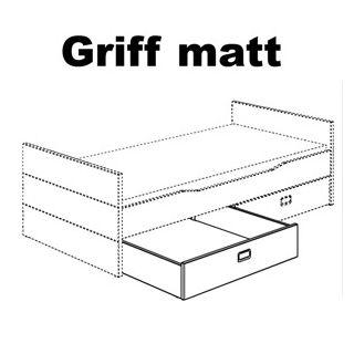 1/2 Bettkasten Kreideweiß, Griff matt (Fiona/Kira/Ylvie), 131 880 1
