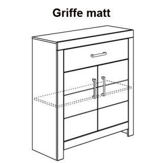 Highboard, matte Griffe, Fiona