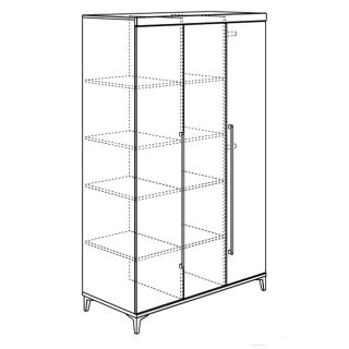 Kleiderschrank 3-türig, Remo