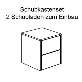 Schubkasten-Set 2S Kreideweiß 261 880 3 (Sten, Remo, Carlo, Fiona)