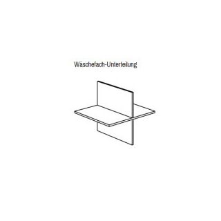 breite Wäschefachunterteilung Kreuz Kreideweiß 261 876 5 (Carlo)